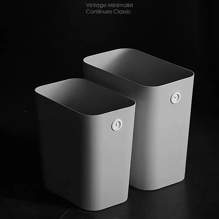Pressure-Free Trash Can for Home Use in Living Room, Bathroom, Kitchen, Gap-Free, Lidless, Toilet-Specific, Movable
