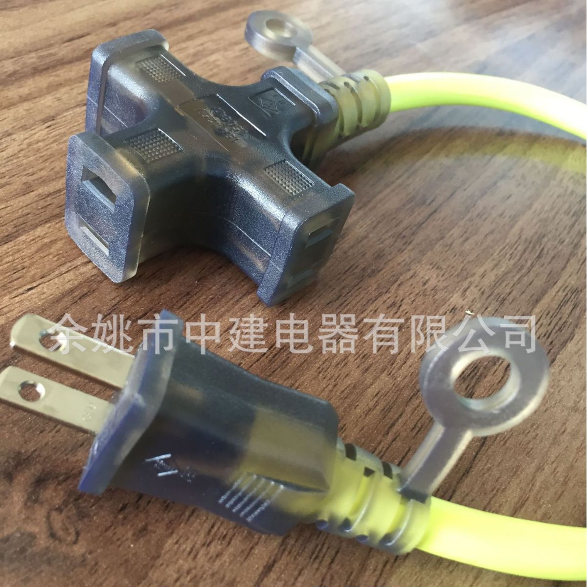 日本两芯十字插座电源线 日本2芯对插延长线 PSE多孔母插插头线