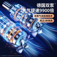 Car tire inflator, high-power high-pressure air pump, wireless portable, suitable for small cars, electric air compressor