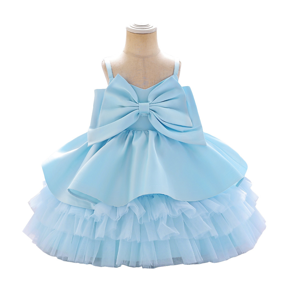 Nuevo Vestido de Fiesta de Cumpleaños para Bebés y Niñas Pequeñas, Estilo Europeo y Americano, con Tirantes, Lazo y Falda Tutú, de Amazon
