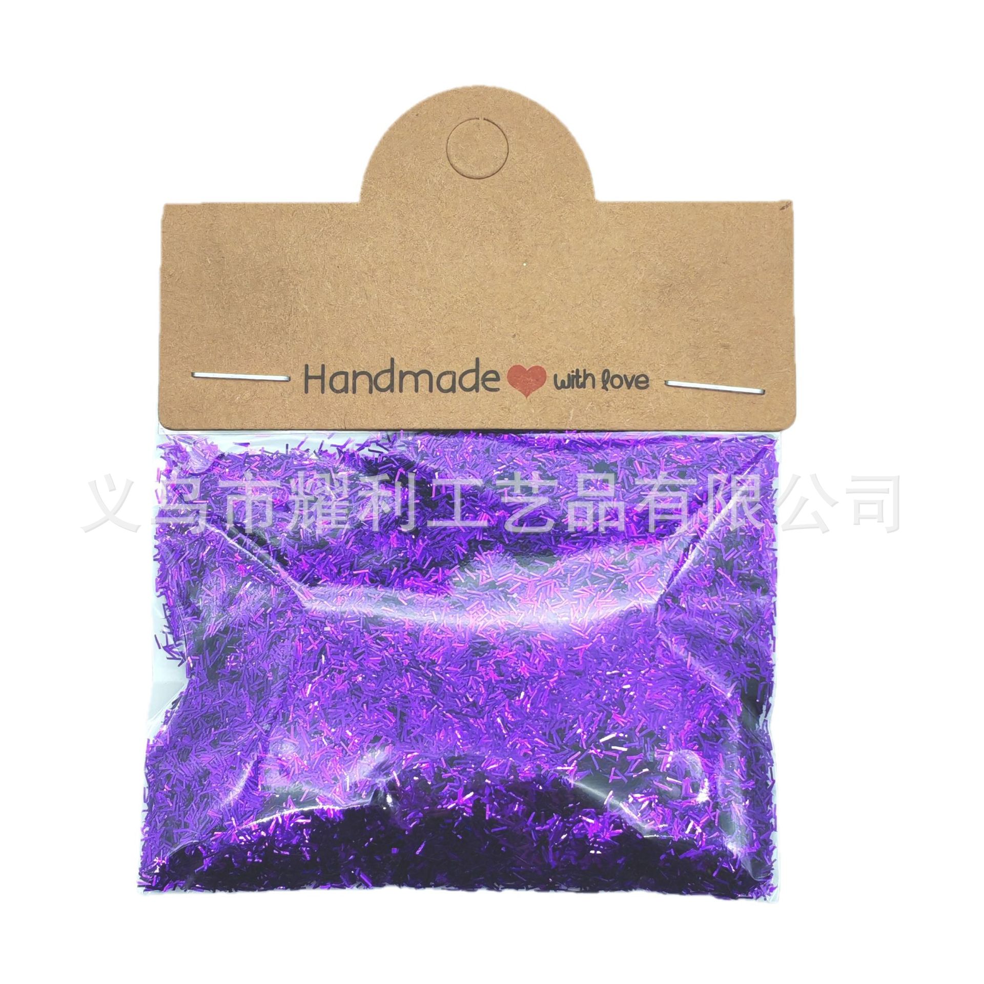 Polvo de cebolla láser de pierna larga pelo de forma especial sequinilla de manicura goteo DIY largo relleno decorativo pet reflectante transfronterizo image 11