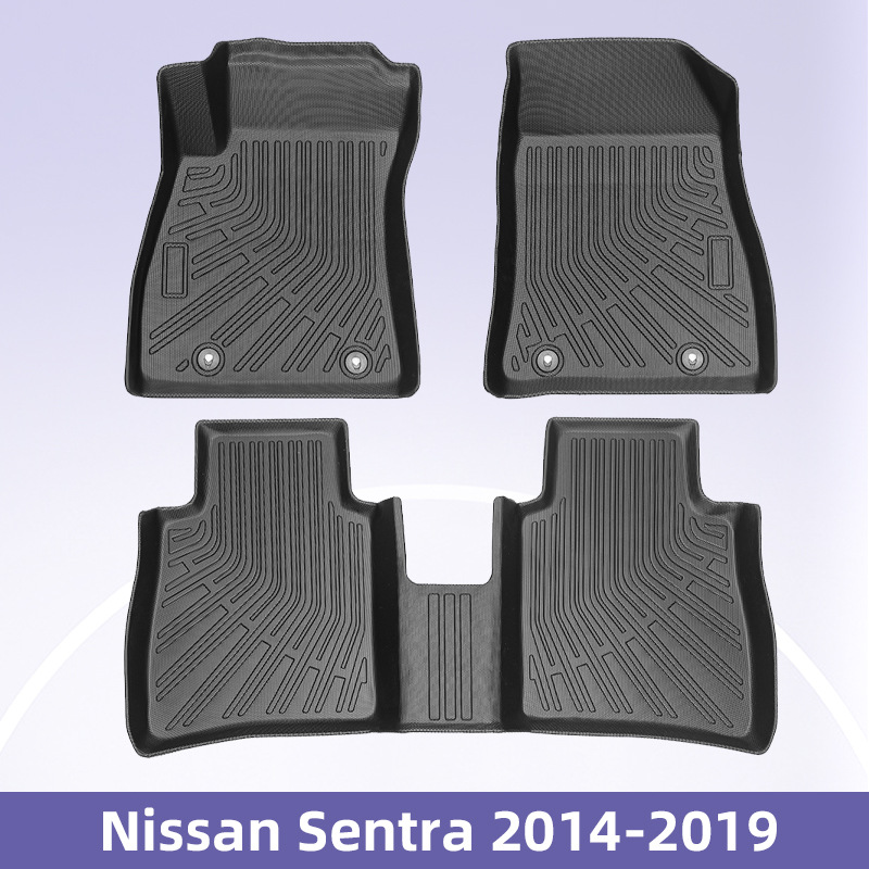 Aplicable a Nissan sentra 2014 - 2019 TPE Foot Pads 3D All Weather Material Backpack Pad