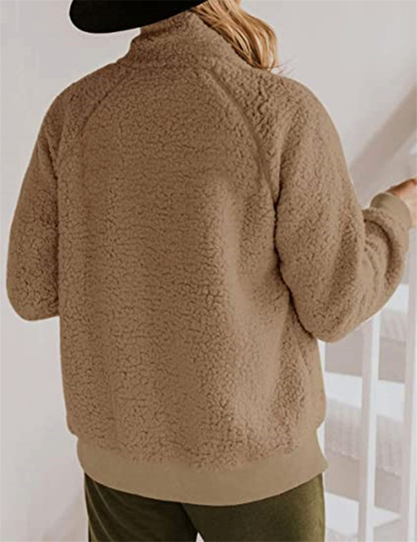 New Autumn And Winter Loose Wool Women Cardigan