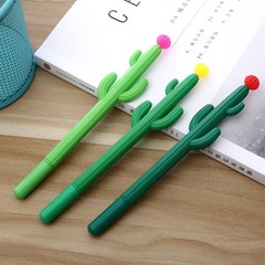 クリエイティブシリカゲルサボテン中性ペン三腕サボテン植物黒サインペンオフィスペン学生文房具