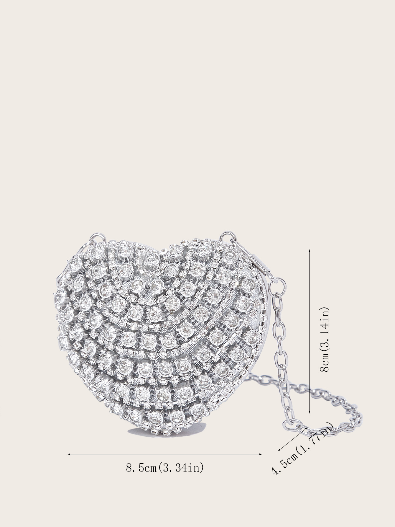 Elegante Herz Mini-tasche Mit Strass Für Damen Luxus Abendtasche_voghion.com