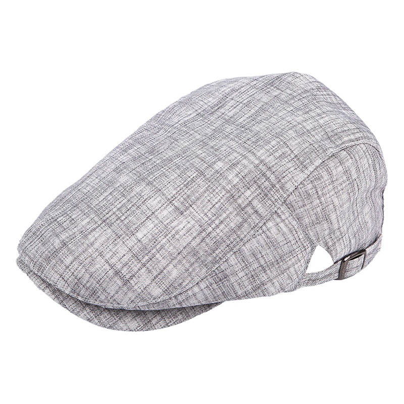 Sombrero de verano nuevo estilo coreano de algodón y lino hacia adelante sombrero británico hombres y mujeres pareja boina ajustable gorra de pico al por mayor