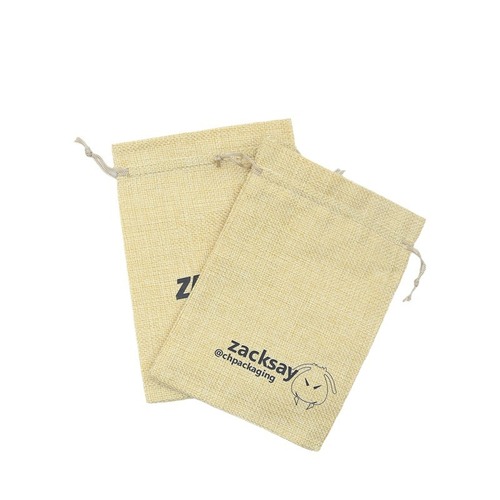 50-piece logo-printed colorful jute drawstring bags—Halloween & Christmas festive gift bags