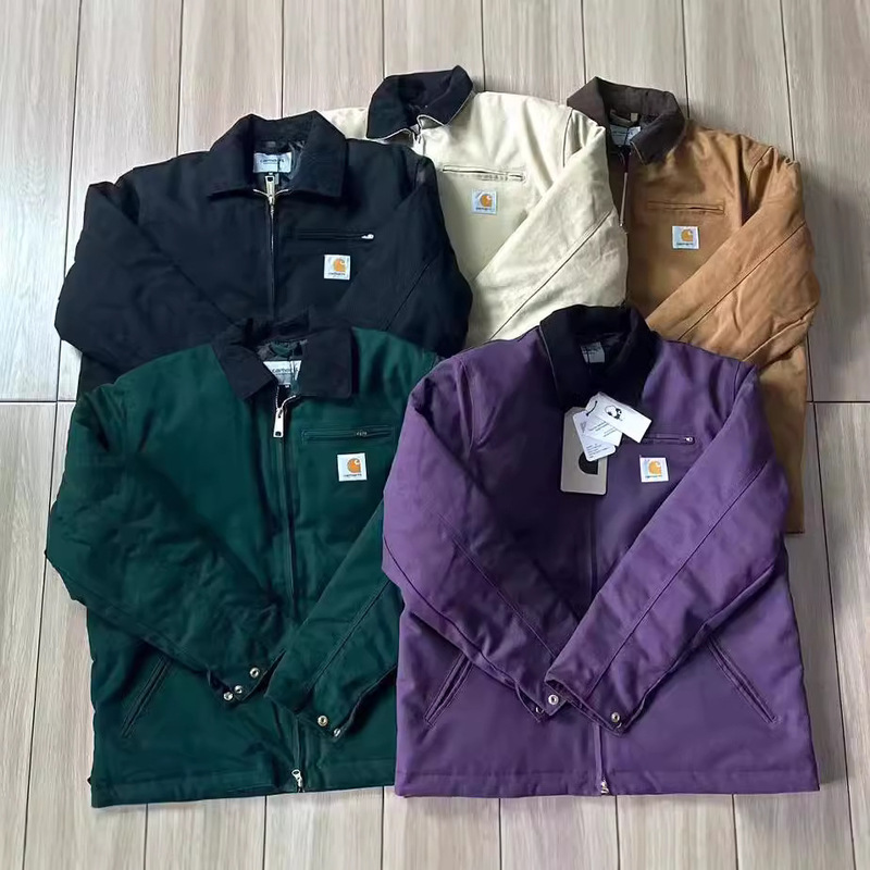 High Quality Carhartt Five-Color Autumn and Winter Classic Retro Canvas Thick Work Jacket Plus Cotton Men's and Women's Jacket Quilted