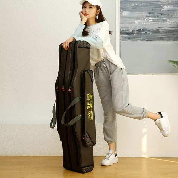 Thickened, Wear-Resistant, Portable, Waterproof, Large-Capacity Fishing Gear Bag, Fishing Rod Bag, Sea Rod Bag, Large-Capacity Bag, Multi-Functional Backpack, Fishing Bag