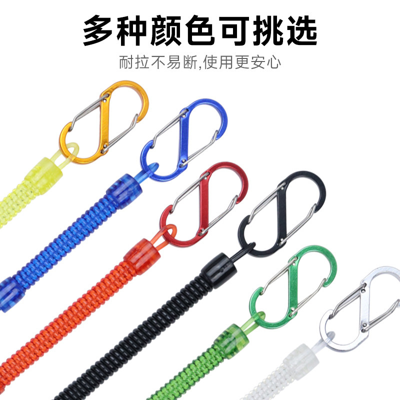 跨境手机弹力伸缩链弹簧挂绳老人挂腰钥匙扣防掉防丢防盗塑料挂绳|undefined