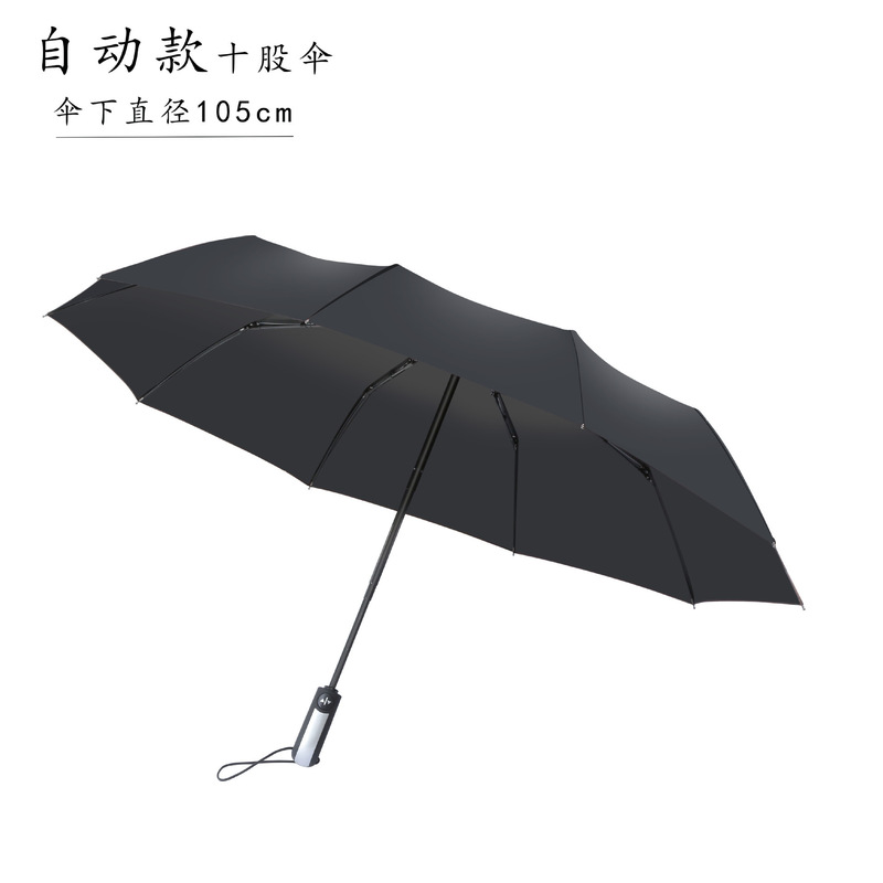 60骨自动大号黑胶防晒防紫外线太阳伞女折叠广告伞晴雨伞定制logo|undefined