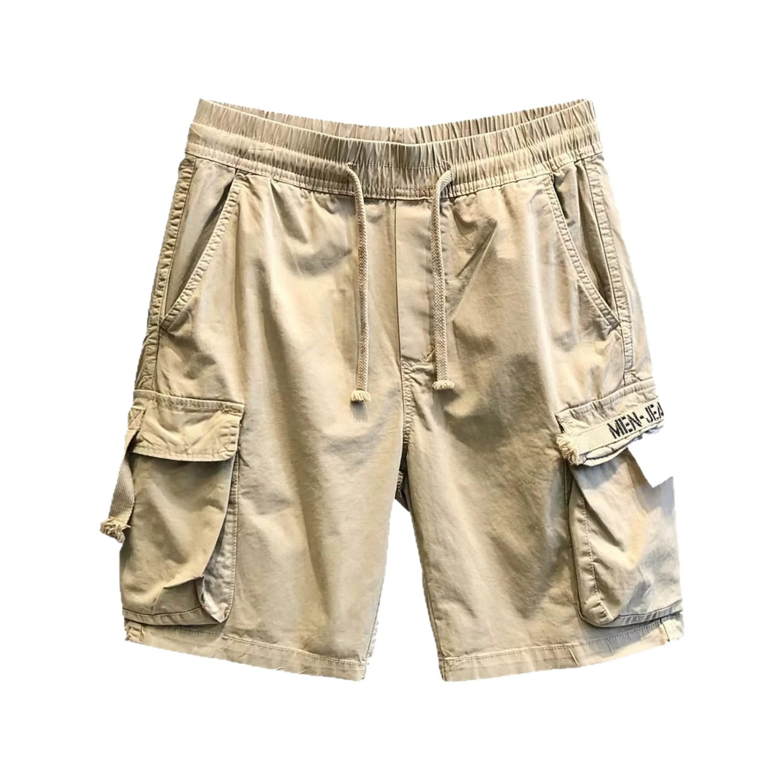 Men's Style Cargo Shorts Trendy Summer Casual Loose Fit Pure Cotton Five Point Pants_viptrois.com