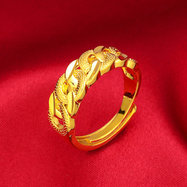 fashionable golden bracelet with pigtail
