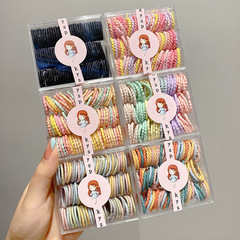 Candy-colored hair ties for girls, gentle no-damage scrunchies, cute headbands & hair accessories for kids and babies, with soft leather covers