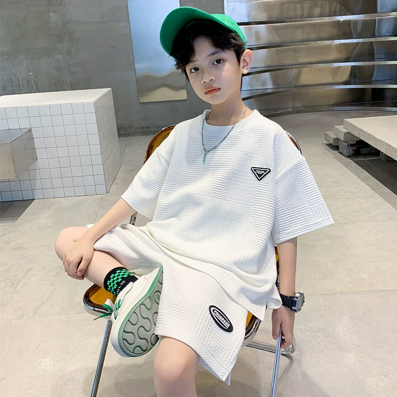 Children's summer clothing, summer thin set for boys, 2025 years, for teenagers, with short sleeve