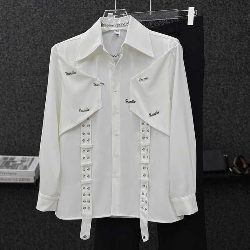 2025 Spring New High-End Niche Long-Sleeved Shirt Men's Fashion Trend Handsome Loose Men's Shirt