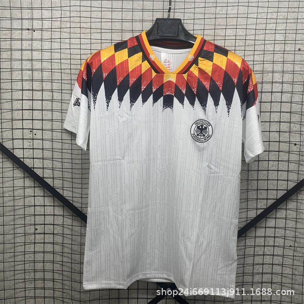 Camiseta de fútbol tailandesa retro Selección nacional Brasil Francia Argentina Portugal Camiseta de manga corta al por mayor Número de impresión