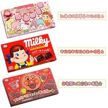 日本進口不二家面包超人鉛筆巧克力 卡通水果巧克力網紅零食批發