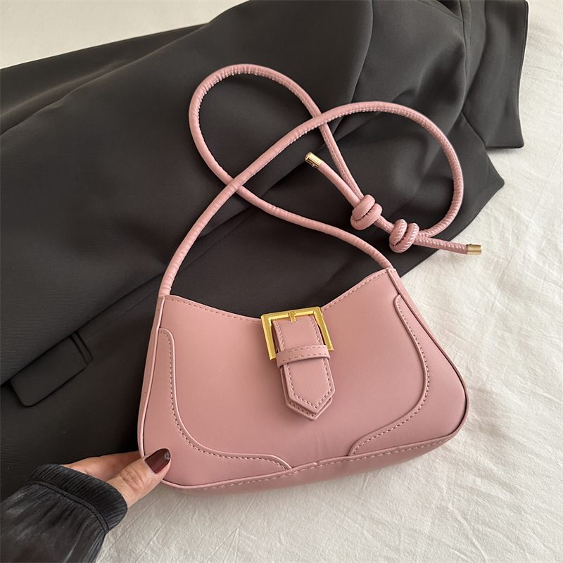 Bolso retro para axila para mujer 2024 nuevo estilo otoño e invierno bolso de mensajero de un solo hombro de todo fósforo diseño de nicho textura popular bolso femenino