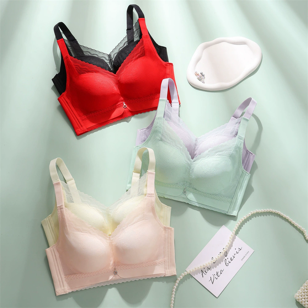 HyunA Berry 6706 Модал бюстгальтер женский с утолщённой чашкой для небольшой груди, собирающий с верхней боковой корректировкой, цельная конструкция
