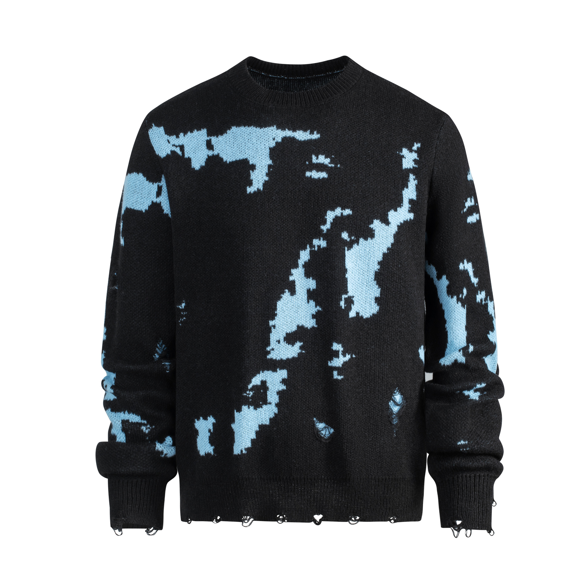 Retro Graffiti Unisex Sweater Oversized Hip Hop Pullover Top_voghion.com