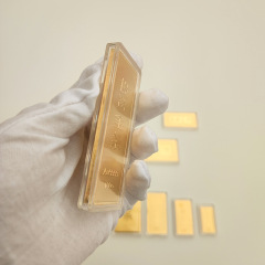 中國黃金投資金條仿真財富金條實心銅鍍金擺飾裝飾假金條樣板金塊