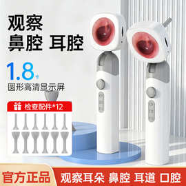 跨境爆款手持内窥镜带屏幕可插卡拍照录像耳内窥镜便携式检耳镜