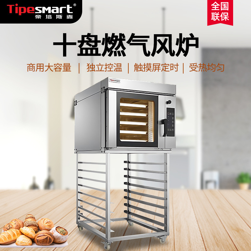 帝培斯麦5盘/10盘三层六盘九盘欧式电烤燃气炉商用烤箱热风层炉