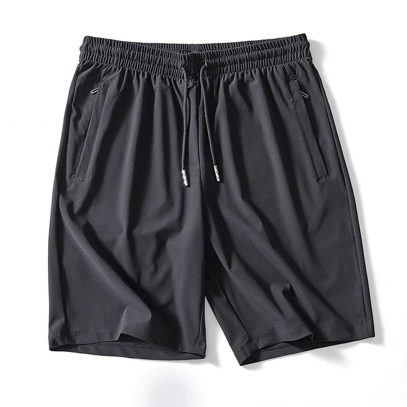 Men's antibacterial summer silk shorts, quick dry ultra thin trousers, oversize, plus size