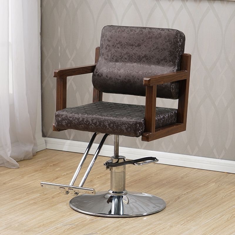 silla de peluquería especial de belleza salón de peluquería silla de elevación silla de pedal silla de hierro forjado corte de pelo corte de pelo retro image 12