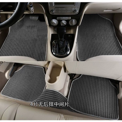 clean, full protection mat, TPE wrap-around | Ayaqaltılar (Kovriklər) - gray-linen-universal-4-pieces