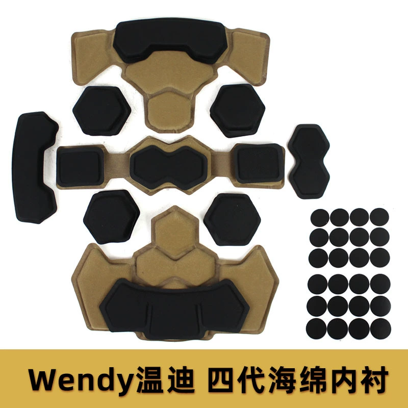 Wendy Four Generations Wendy Tactical Helmet Hot Memory Sponge Bald Cushioning Caps Caps Converter Modification Access Accessories