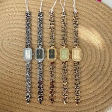 小表盘小香风石英表钻石女豹纹网带金色小香尚休闲米莉莎女表批发