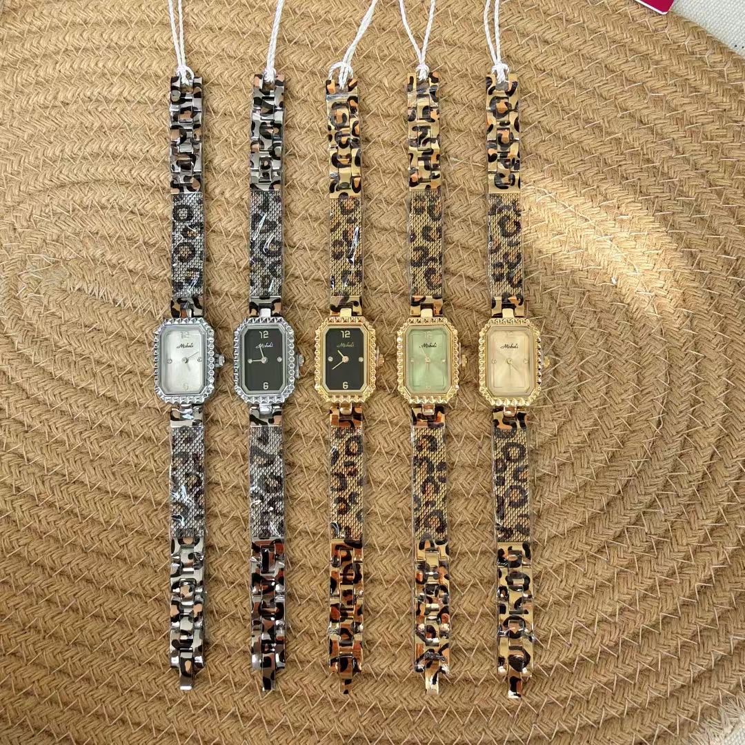 小表盘小香风石英表钻石女豹纹网带金色小香尚休闲米莉莎女表批发