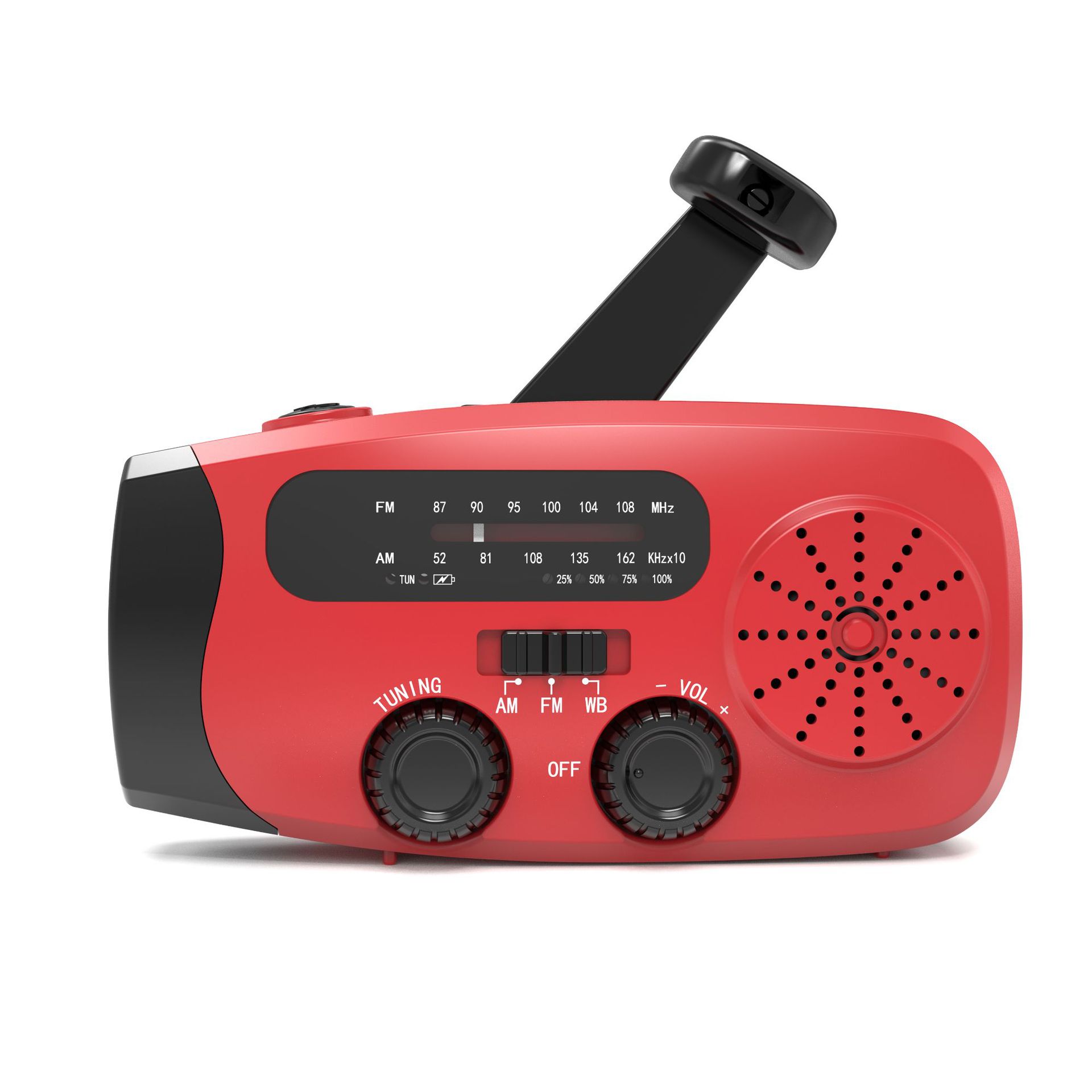Solar/Hand Crank/USB Charging Radio, Multifunctional Outdoor Radio With LED Flashlight, Emergency Radio For Outdoor Camping, Hiking, Climbing, Emergen_voghion.com