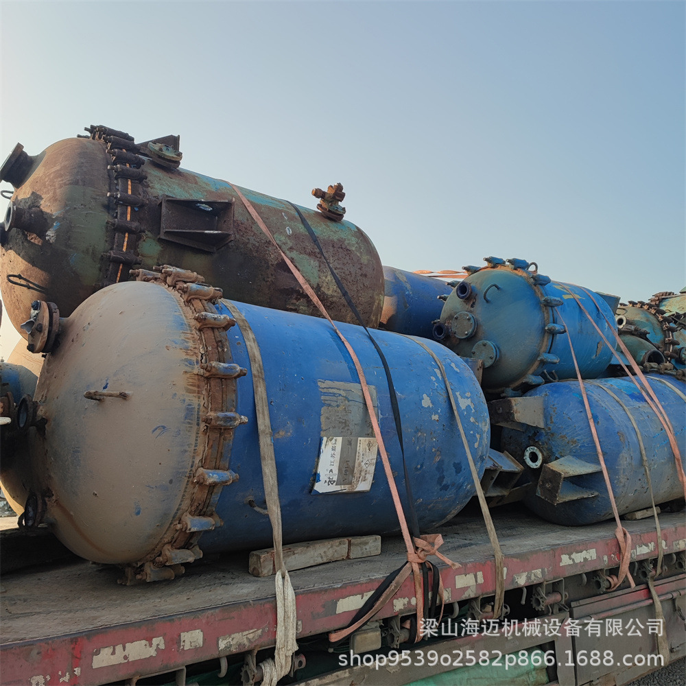 20吨二手搪瓷反应釜电加热盘管机械密封反应釜开式反应设备