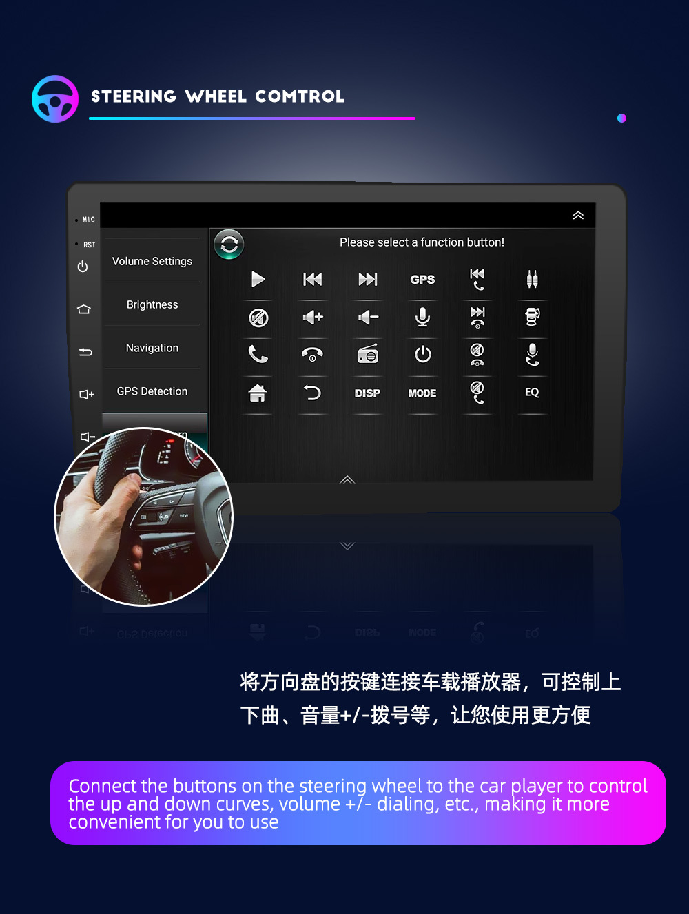 Cross-Border 7-Inch 9/ 10inch Linux Navigation Car Navigation All-In-One Central Control Device That Plays Carplay Car Navigation