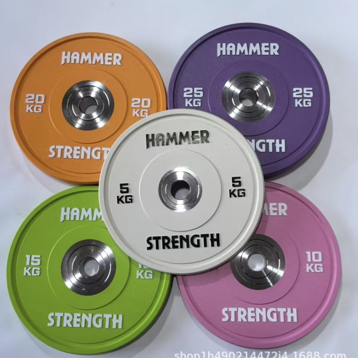 Gym Macaron Barbell Plates, Solid, Odorless, High-Elastic, Colorful, Full Rubber, Large Hole, Weightlifting Equipment Manufacturer