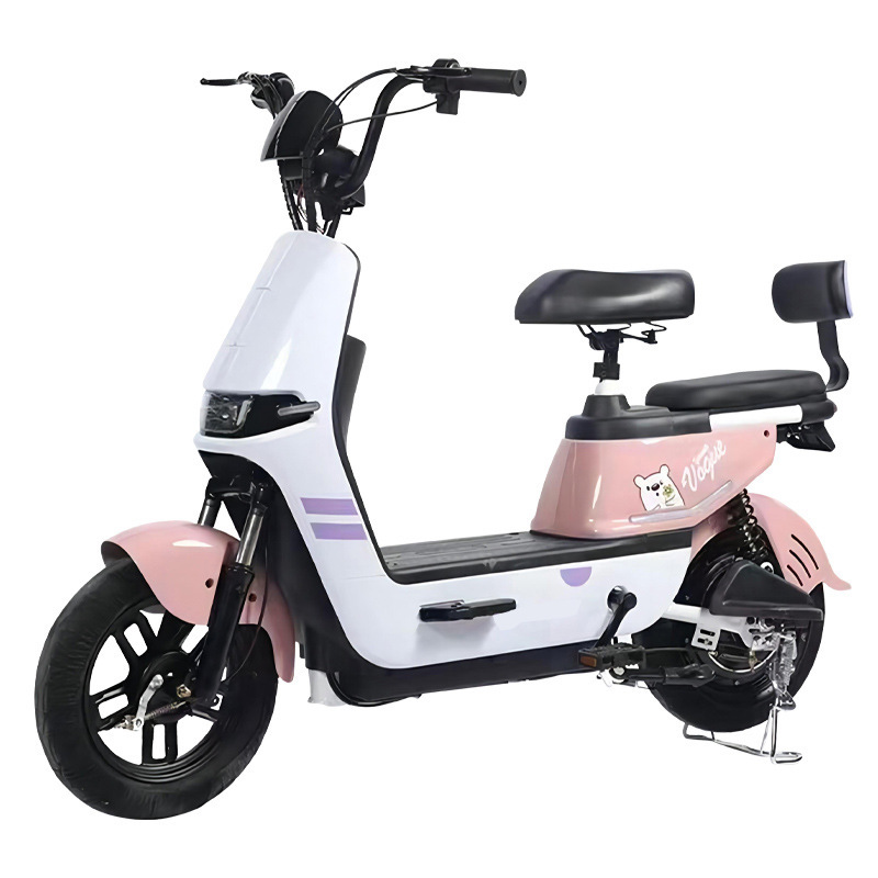 出口批发七彩马电动车男女两轮电瓶车小型代步电动自行车现货定制|undefined