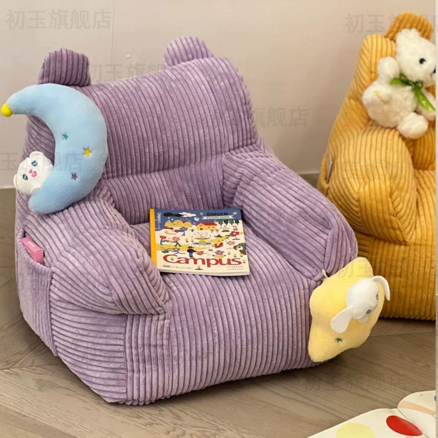Детский диван для спальни, гостиной, милый диван для чтения, ленивый детский диван с мультяшным дизайном, интернет-знаменитость, кресло-диван
