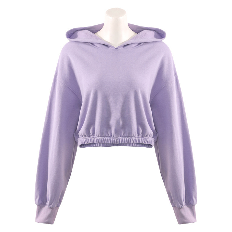 2024 otoño e invierno marca de moda americana algodón corto suéter de cuello redondo mujeres europeas y americanas tops de chicas calientes ombligo ropa deportiva de fitness