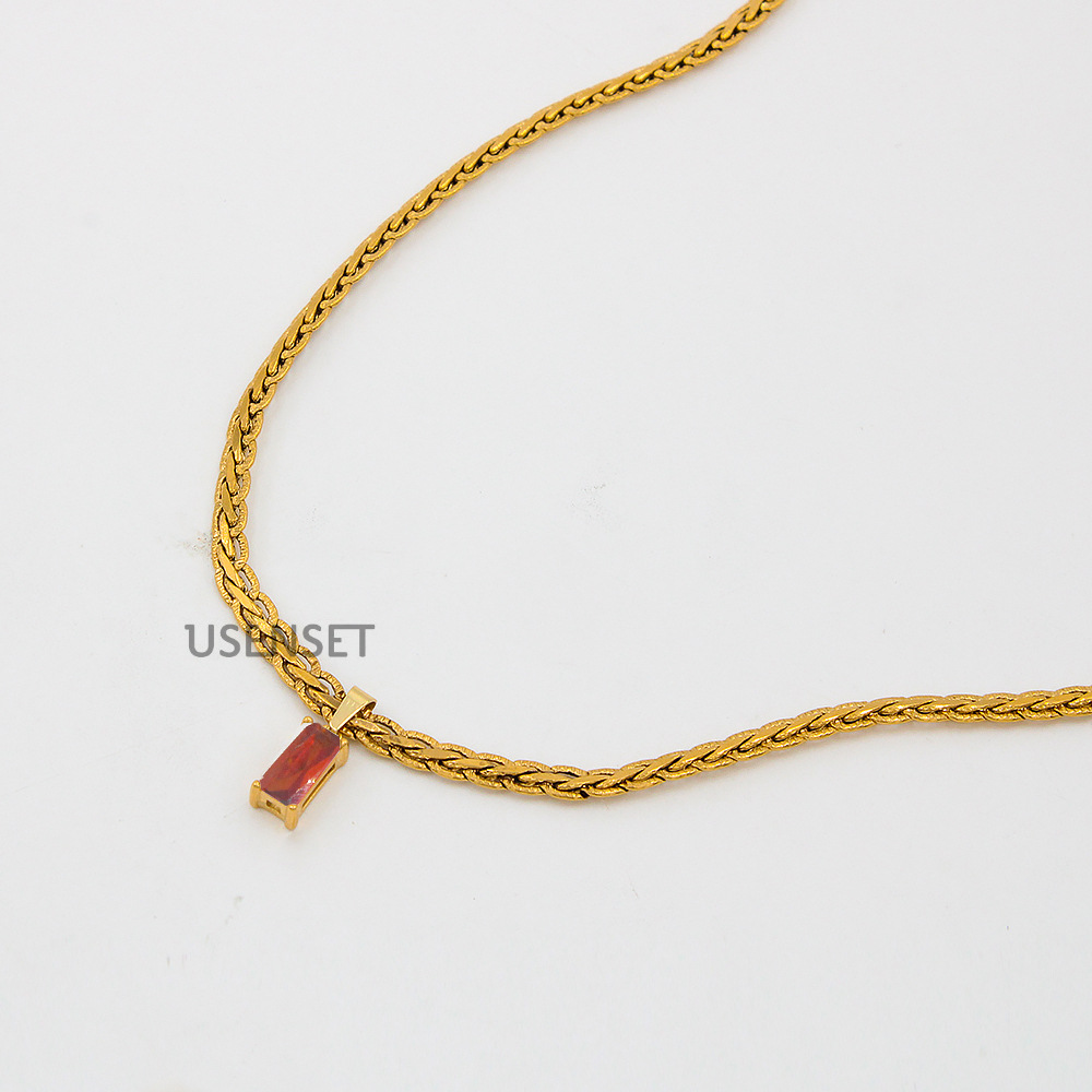 Fashion Geometric Copper Water Drop Pendant Necklace 1 Piece