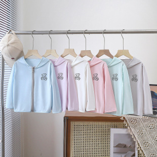 Ice Silk Thin Kidsren's Sun Protection Clothing Breathable Sun Protection Clothing for Boys and Girls Baby Skin Clothing Summer Sun Protection Clothing
