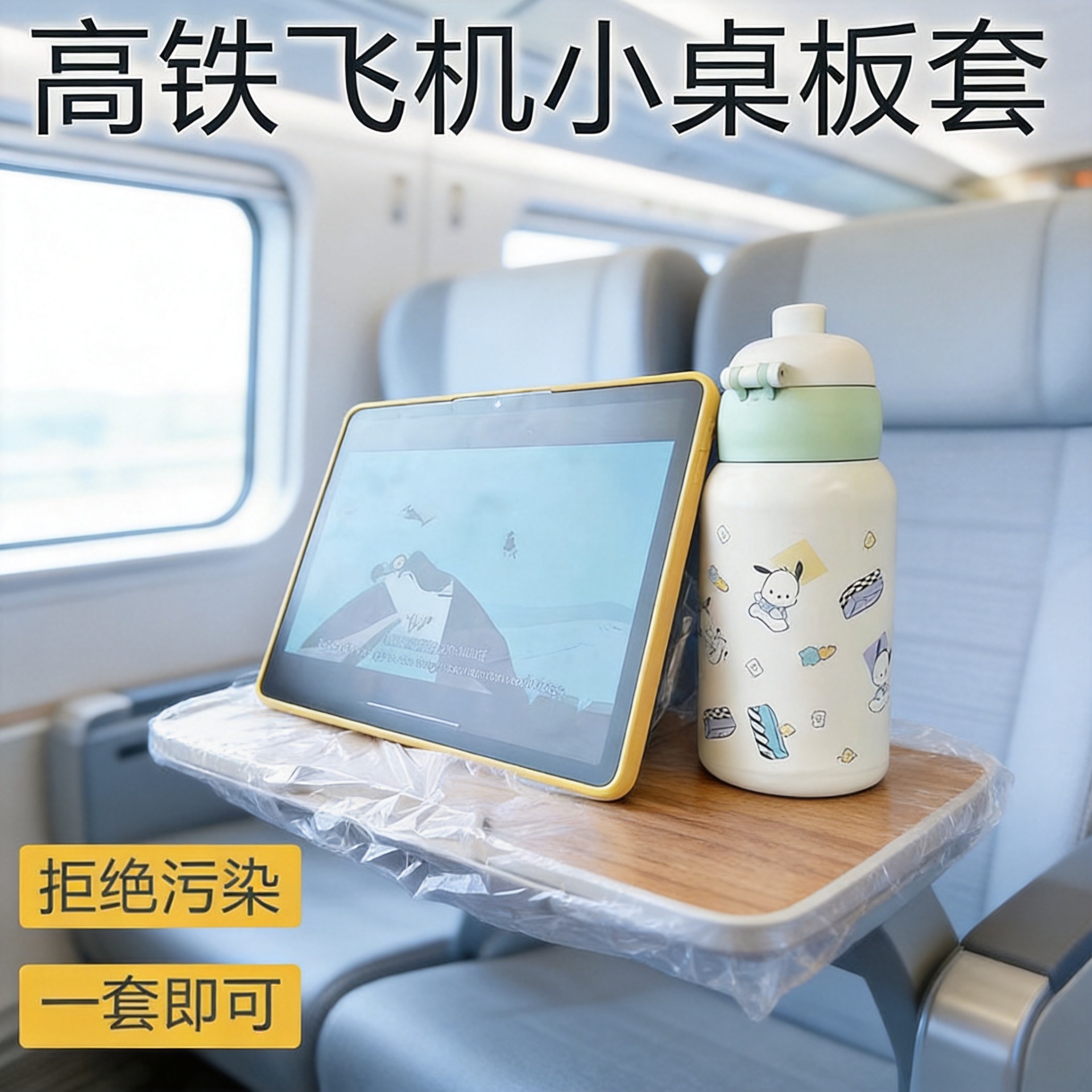 Travel essentials: portable disposable table mat set for trains and planes, dirt-resistant, oil-proof, waterproof, portable