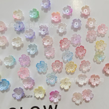 珠光双色磨砂五瓣小花 DIY手工制作古风发簪配件可爱汉服发饰材料