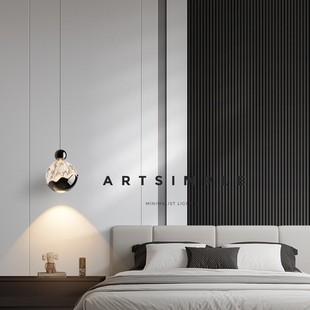 Bedroom Bedside Chandelier Light Luxury Advanced Sense Hand Sweep Touch Liftable Master Bedroom Living Room Background Atmosphere Small Chandelier
