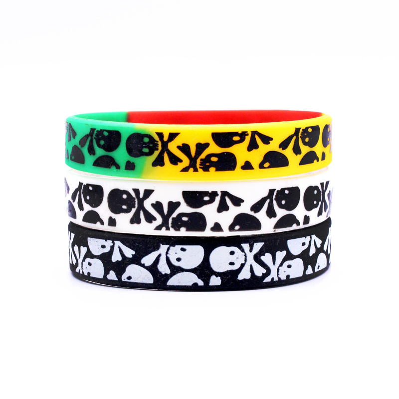 Ghost Bracelet Skull Bracelet Rock Bracelet Heavy Metal Bracelet Silicone Bracelet European and American Cross-border Star Bracelet