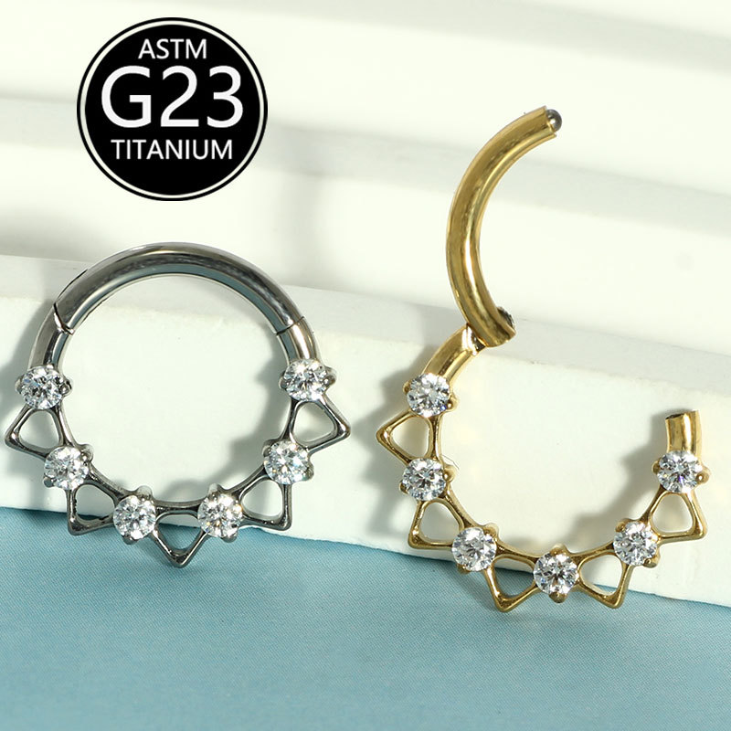 Pointed titanium steel lip stud product view
