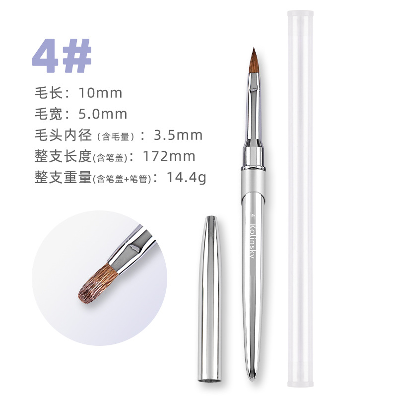 Venta directa de fábrica transfronteriza nuevo pelo de visón uñas arte pluma de cristal Kolinsky100 puro pelo de visón pluma de cristal tallada