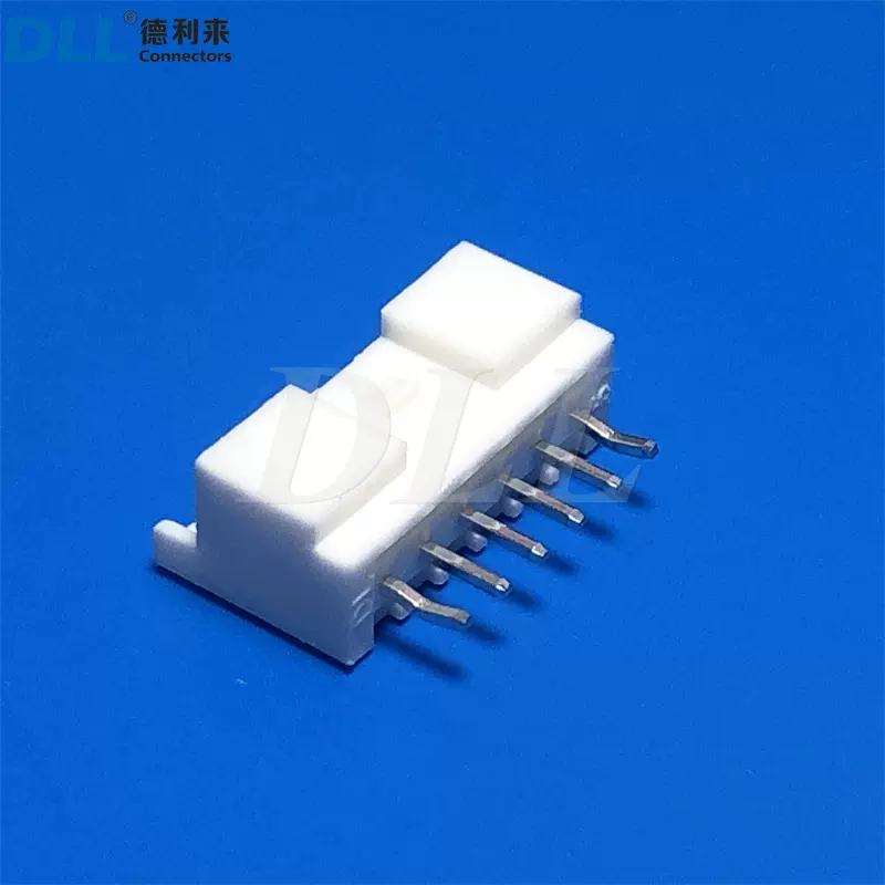 供应PA-6A DIP,P=2.0mm 白色直插针座250v3a磷青铜连接器接插件